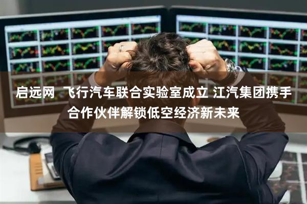 启远网  飞行汽车联合实验室成立 江汽集团携手合作伙伴解锁低空经济新未来