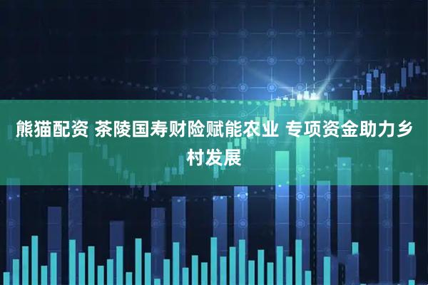 熊猫配资 茶陵国寿财险赋能农业 专项资金助力乡村发展