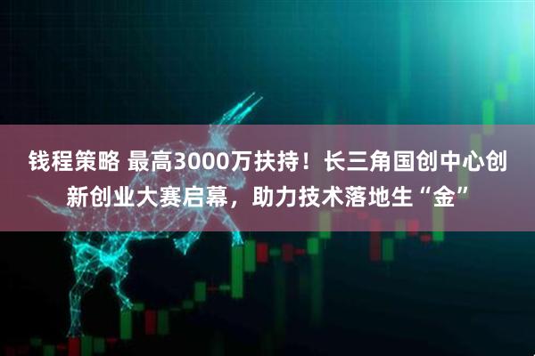 钱程策略 最高3000万扶持！长三角国创中心创新创业大赛启幕，助力技术落地生“金”